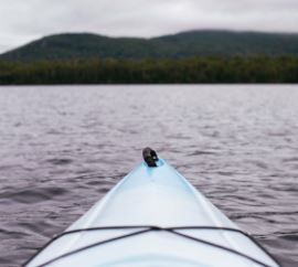 Kayak on lake